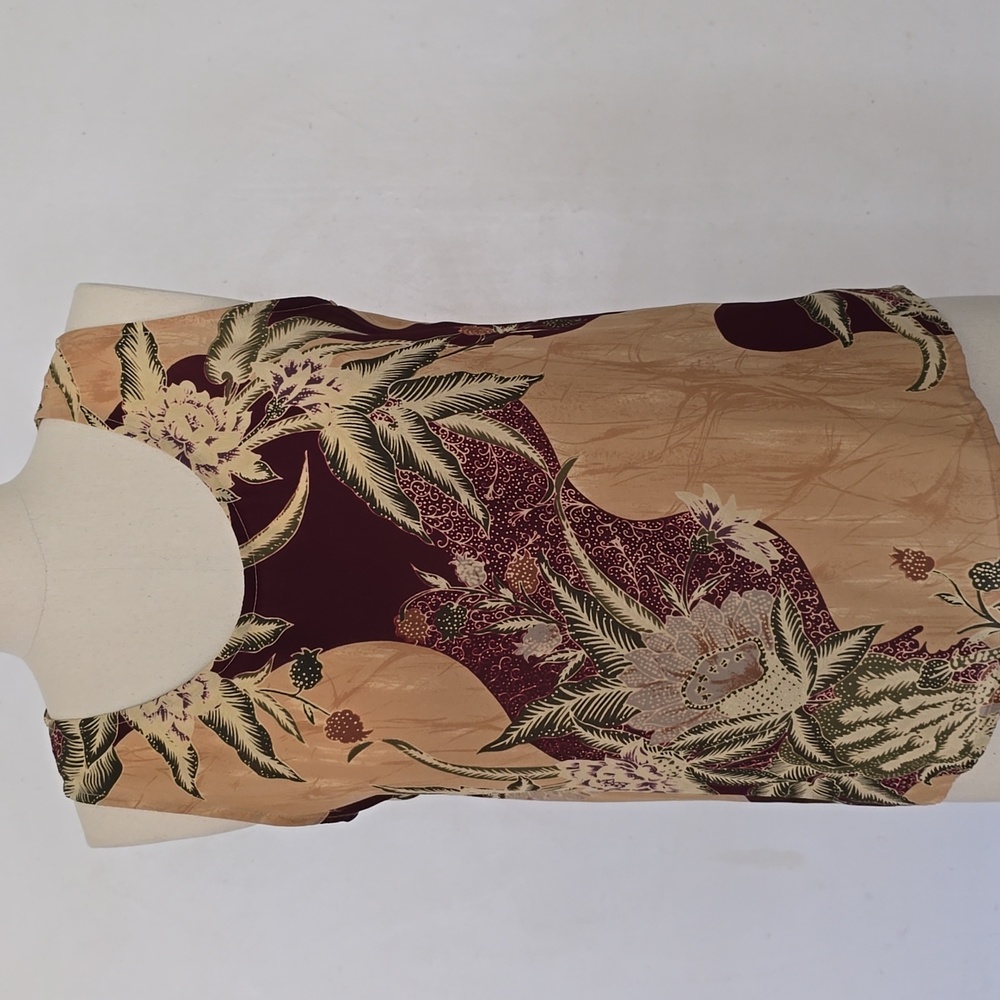 Vintage 80s Componix Floral Print Top Medium